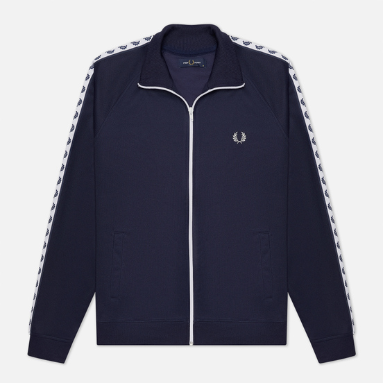 Мужская олимпийка Fred Perry Laurel Wreath Tape Track Carbon Blue/White
