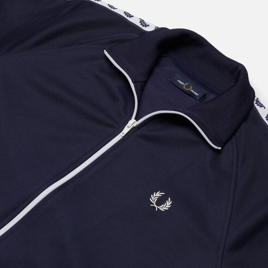 Мужская олимпийка Fred Perry Laurel Wreath Tape Track Carbon Blue/White
