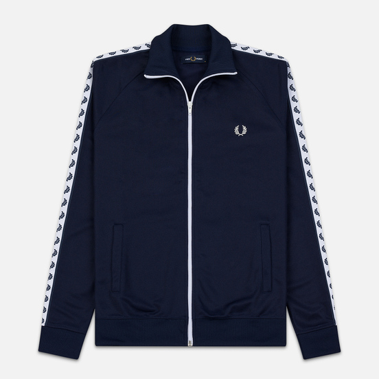 Мужская олимпийка Fred Perry Laurel Wreath Tape Track Carbon Blue/White