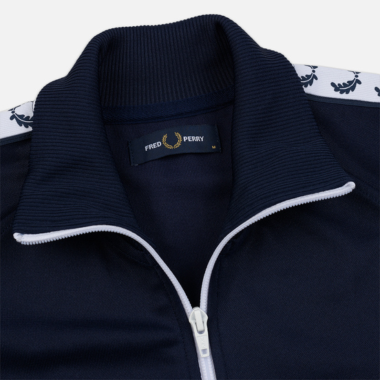Мужская олимпийка Fred Perry Laurel Wreath Tape Track Carbon Blue/White