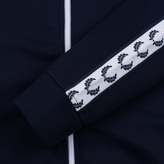 Мужская олимпийка Fred Perry Laurel Wreath Tape Track Carbon Blue/White