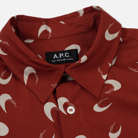 Мужская рубашка A.P.C. Cippi Dark Red