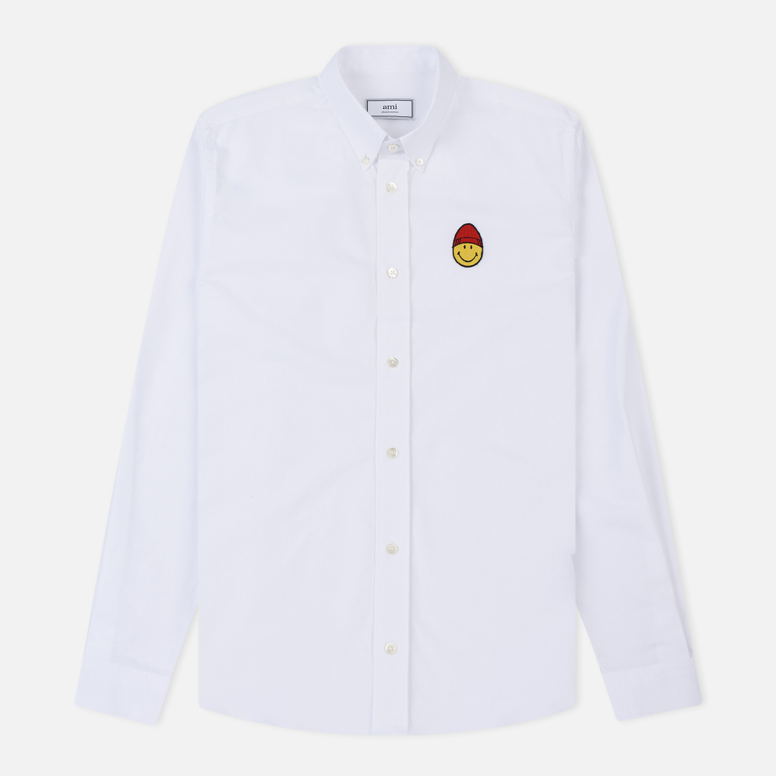AMI Мужская рубашка Patch Smiley Oxford