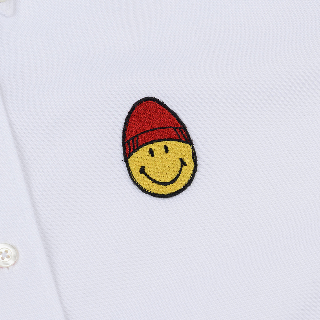 AMI Мужская рубашка Patch Smiley Oxford