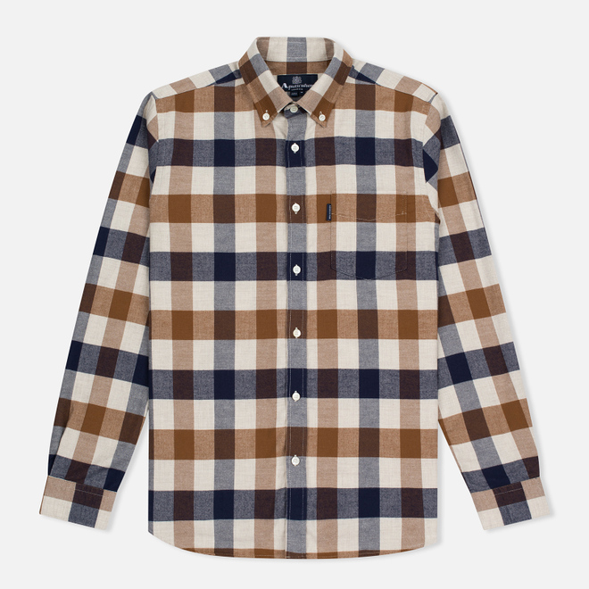 Мужская рубашка Aquascutum Marcus Large Scale LS Vicuna