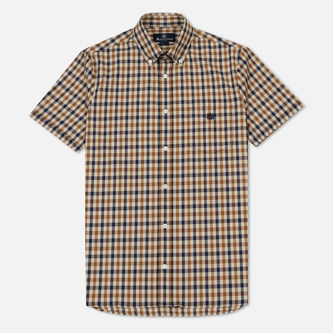 Aquascutum Мужская рубашка York Club Check SS