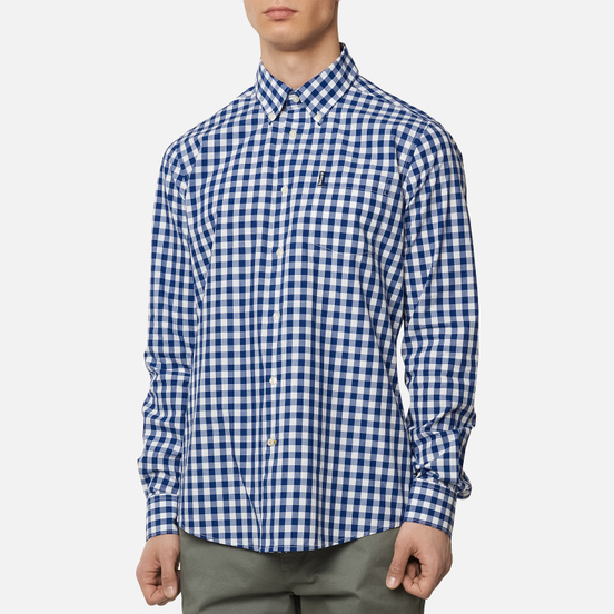 Мужская рубашка Barbour Gingham Tailored Fit Inky Blue