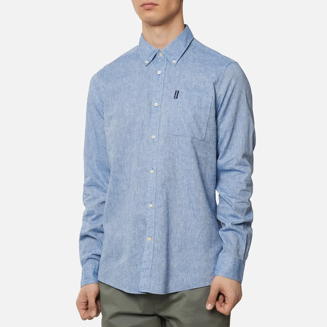Barbour Мужская рубашка Linen Mix Tailored Fit