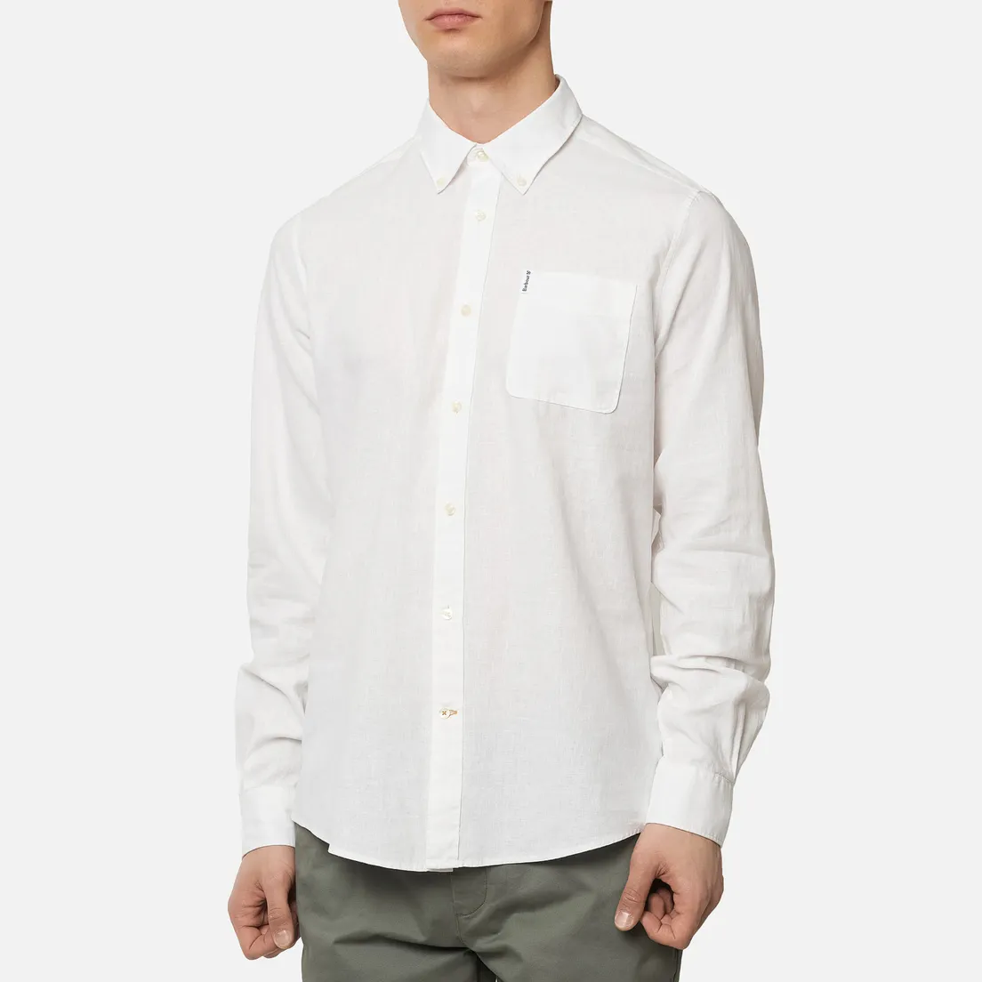 Barbour Мужская рубашка Linen Mix Tailored Fit