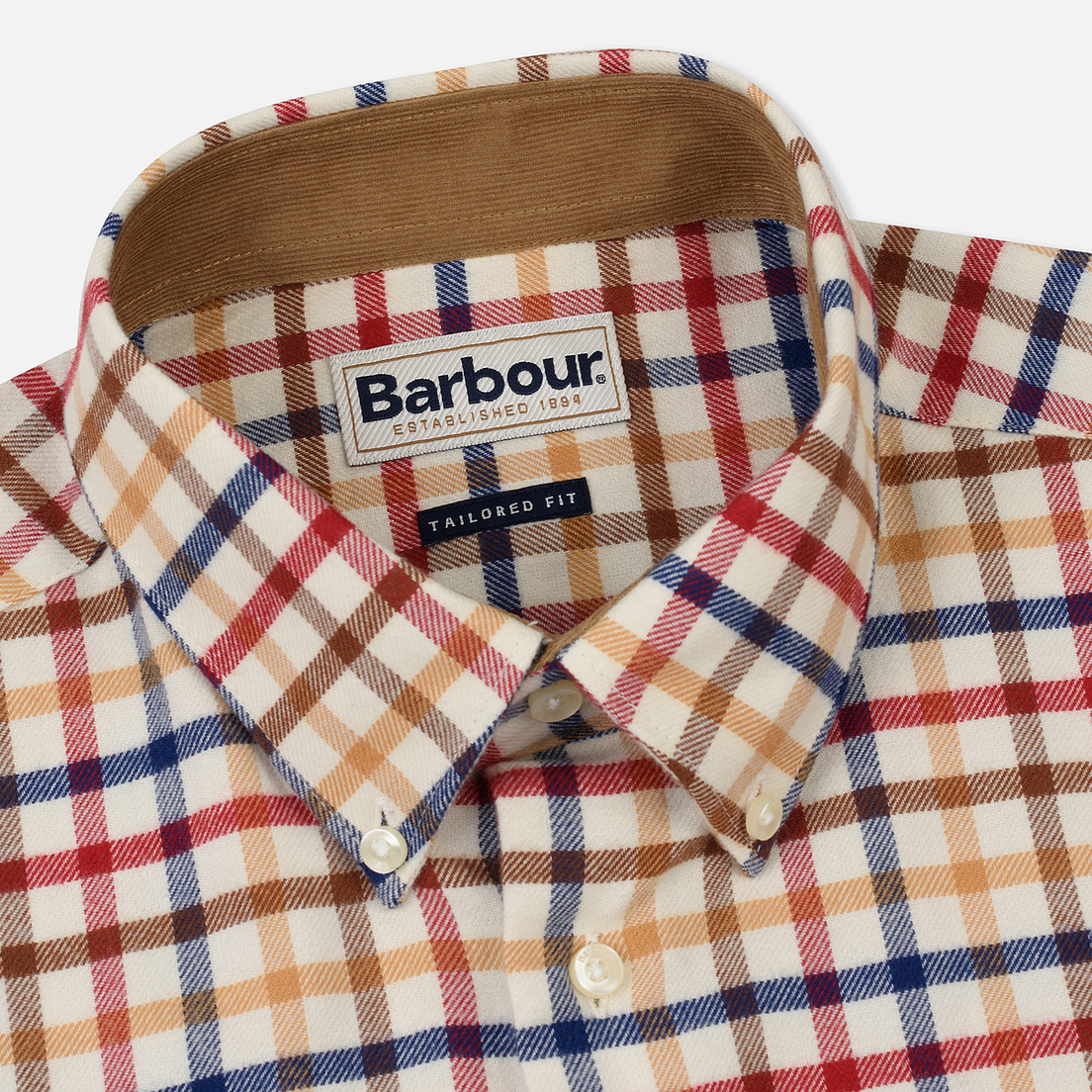 Barbour Мужская рубашка Moss Country Pillar Box