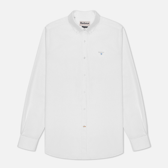 Мужская рубашка Barbour Oxford Tailored Fit White