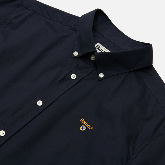 Мужская рубашка Barbour Saltire Stretch Poplin Navy