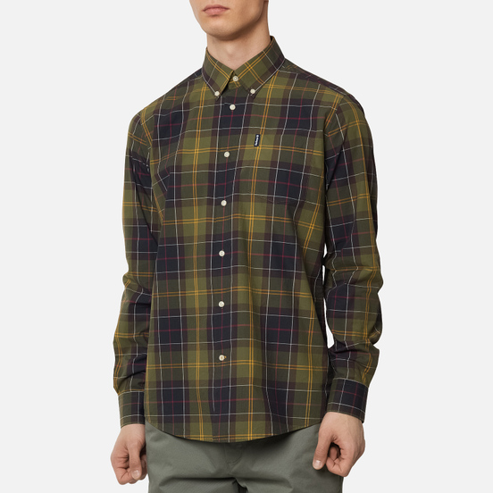 Мужская рубашка Barbour Tartan 7 Tailored Fit Classic Green