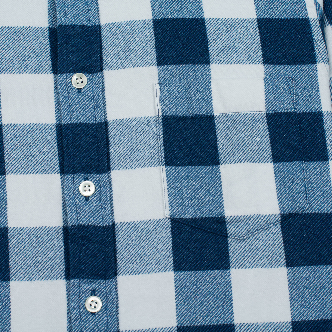 Blue Blue Japan Мужская рубашка Button Down Traditional Check