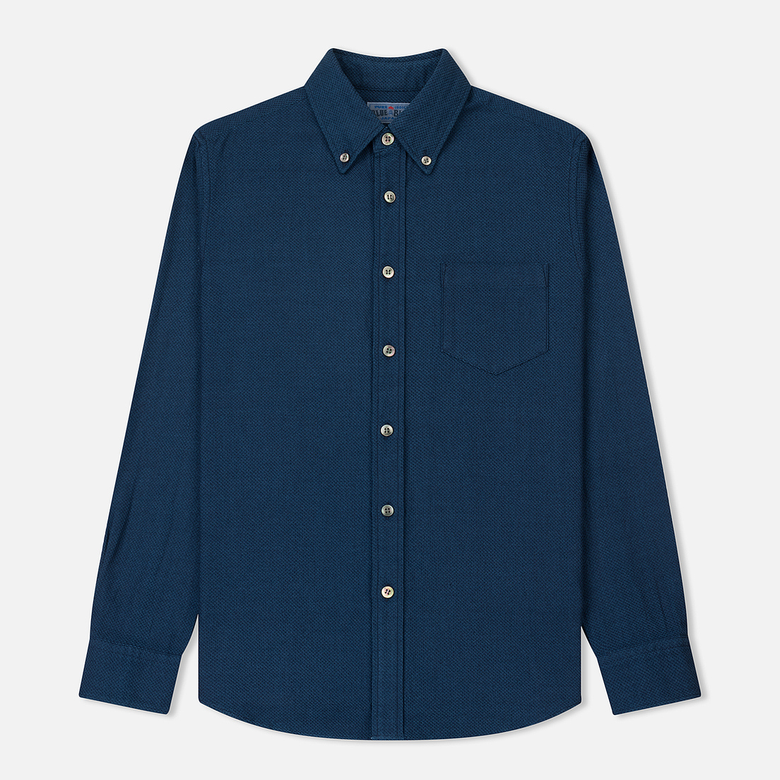 Blue Blue Japan Мужская рубашка J5677 Wavy Cotton Dobby