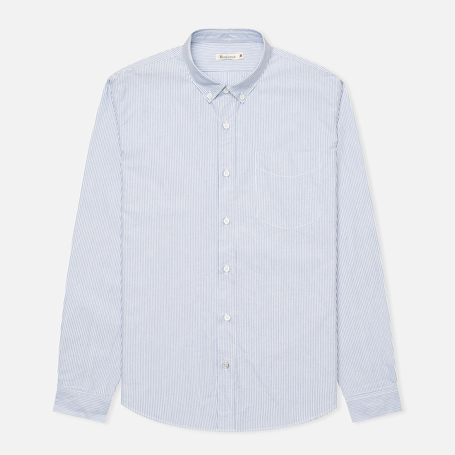 Мужская рубашка Boneville Button Down Stripe W/Chest Pocket Snorkel Blue