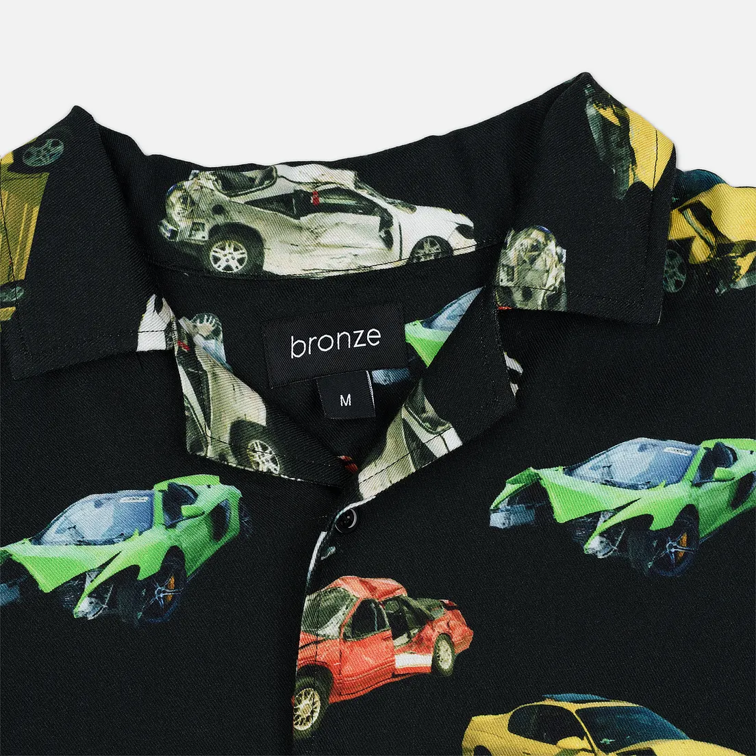 Bronze 56K Мужская рубашка Wrecked Cars Button Up