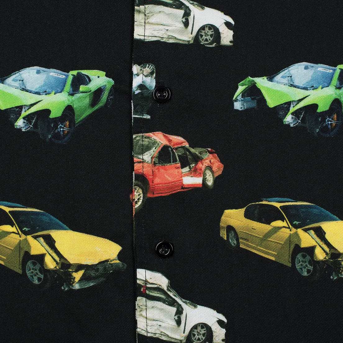 Bronze 56K Мужская рубашка Wrecked Cars Button Up