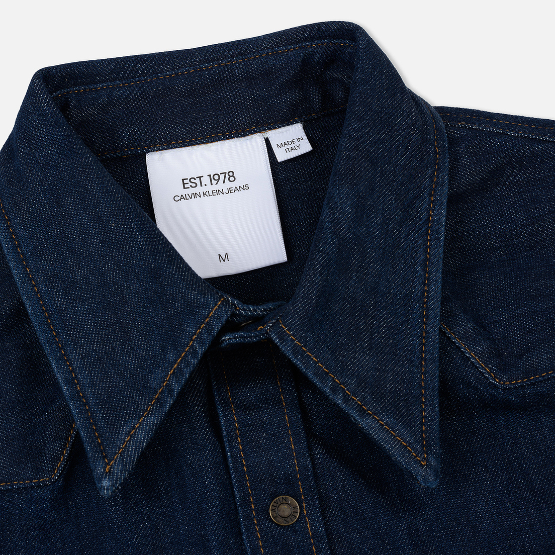 Calvin Klein Jeans Est. 1978 Мужская рубашка Western Denim Panel Rinse