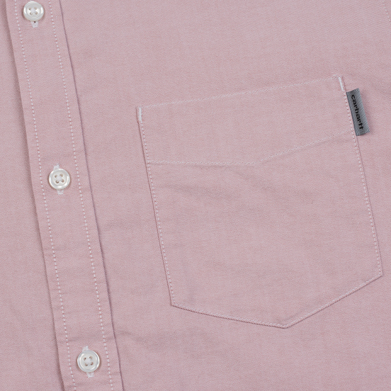 Мужская рубашка Carhartt WIP Button Down Pocket Cotton Oxford 4.7 Oz Blush