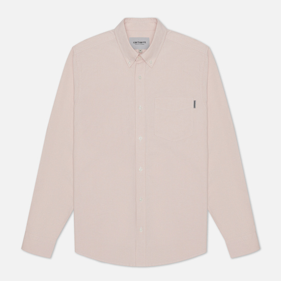 Мужская рубашка Carhartt WIP Button Down Pocket Cotton Oxford 4.7 Oz Powdery