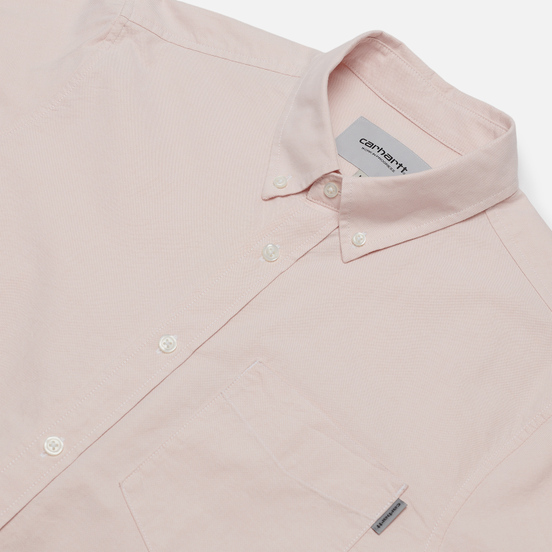 Мужская рубашка Carhartt WIP Button Down Pocket Cotton Oxford 4.7 Oz Powdery
