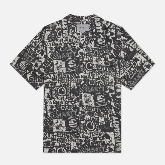 Мужская рубашка Carhartt WIP S/S Collage 3.8 Oz Black/White