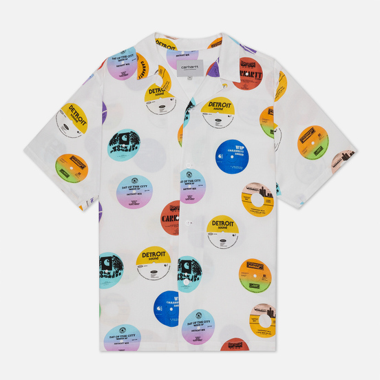 Мужская рубашка Carhartt WIP S/S Record 3.7 Oz White