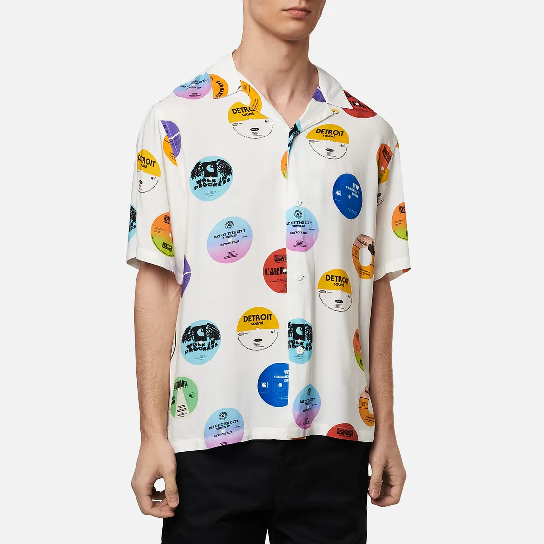 Carhartt WIP Мужская рубашка S/S Record 3.7 Oz