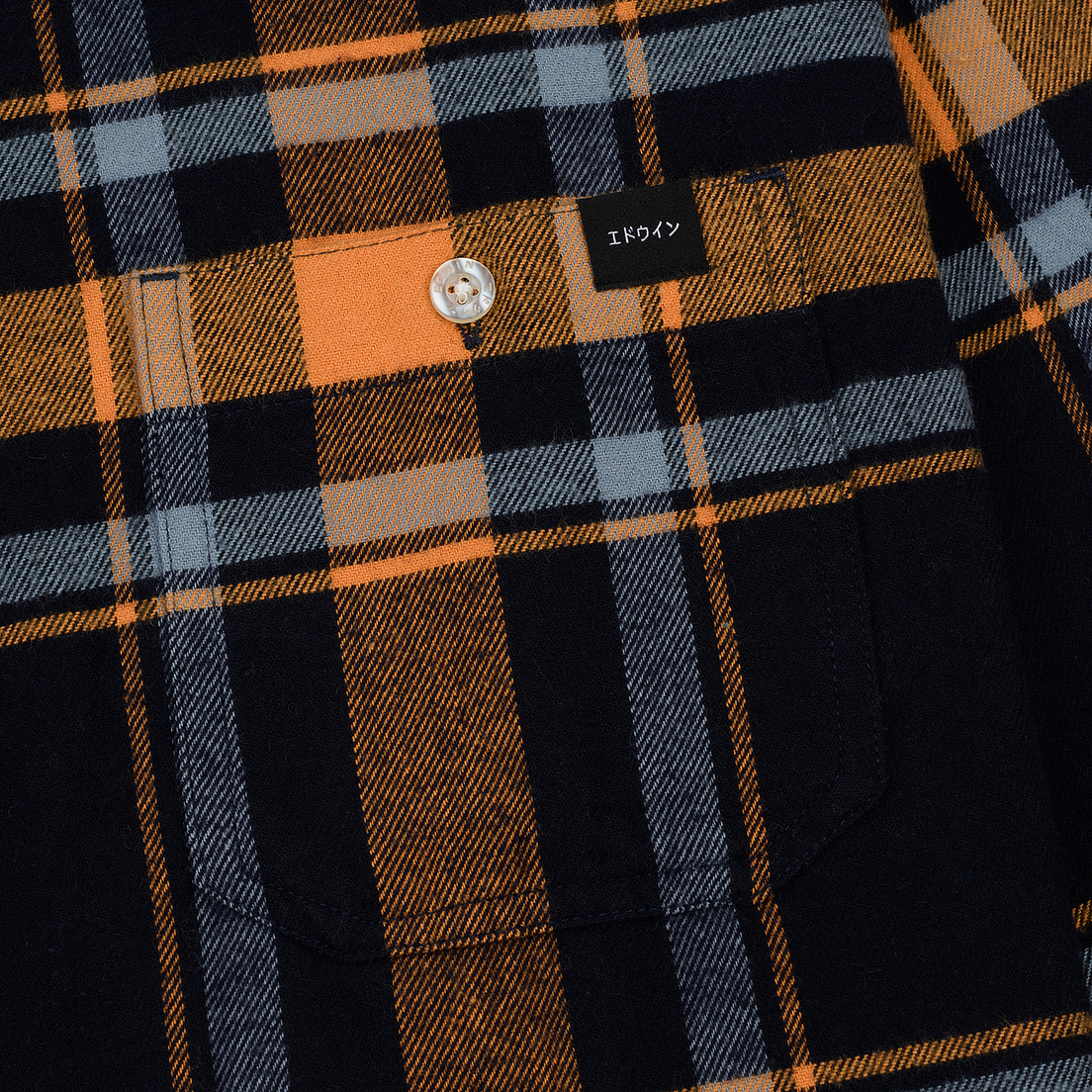 Edwin Мужская рубашка Labour Mid Twill Flannel Cotton Brushed