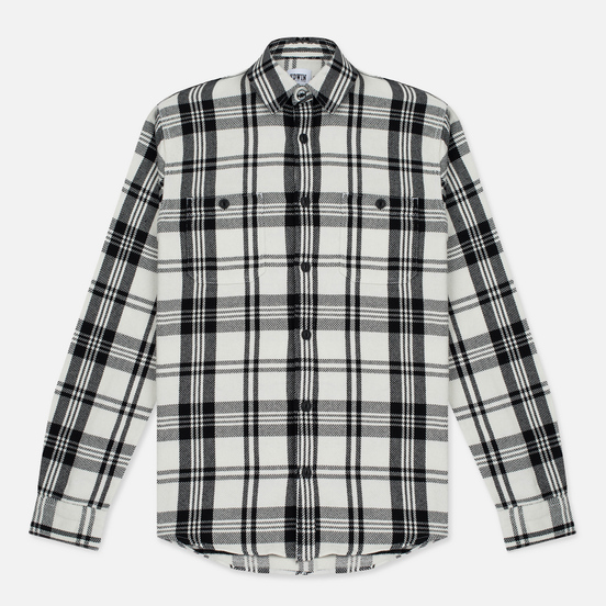 Мужская рубашка Edwin Labour Stripes White/Black Garment Washed
