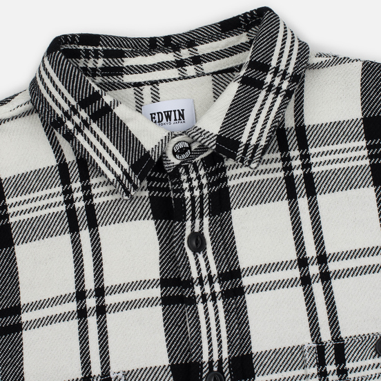 Мужская рубашка Edwin Labour Stripes White/Black Garment Washed