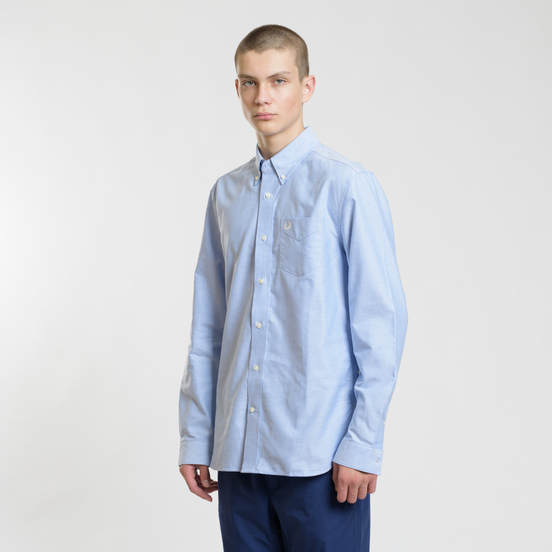 Мужская рубашка Fred Perry Authentic Button Down Oxford Light Smoke