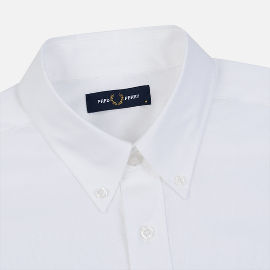 Мужская рубашка Fred Perry Oxford Embroidered Logo White