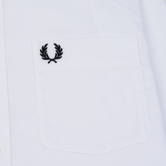 Мужская рубашка Fred Perry Oxford Embroidered Logo White
