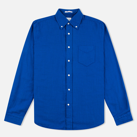 Мужская рубашка Gant Rugger Basketweave Dark Ocean Blue