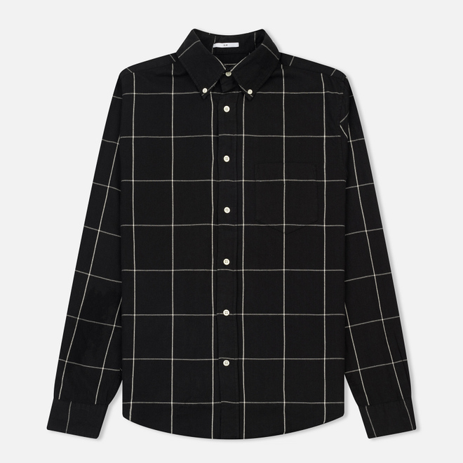 Мужская рубашка Gant Rugger Windblown Flanel Check Slim BD Black
