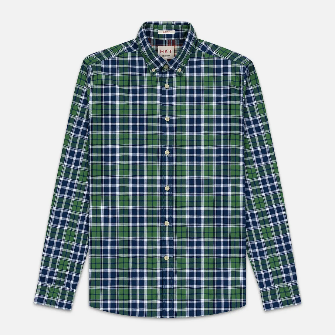 Hackett Мужская рубашка Logo HKT Bone Plaid