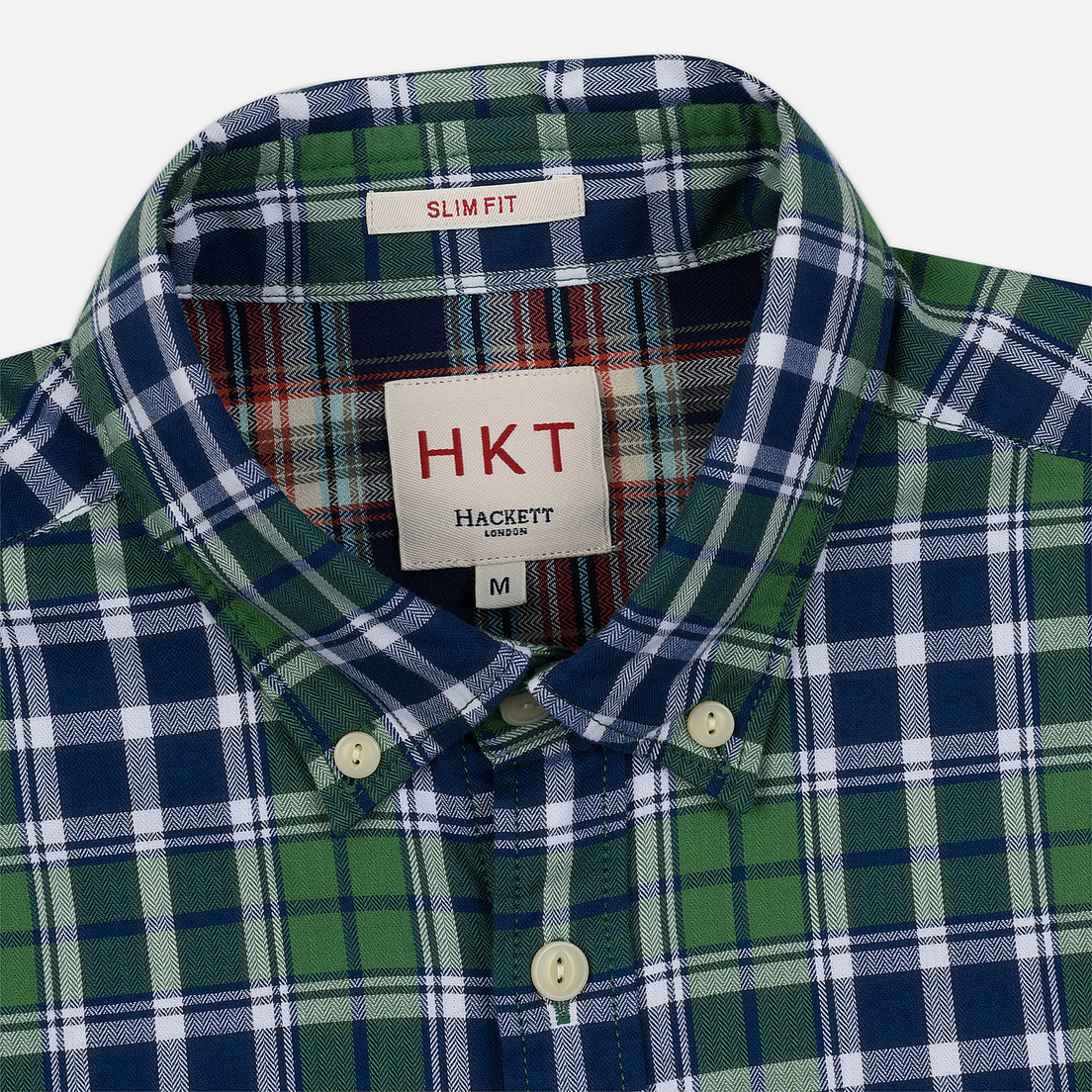 Hackett Мужская рубашка Logo HKT Bone Plaid