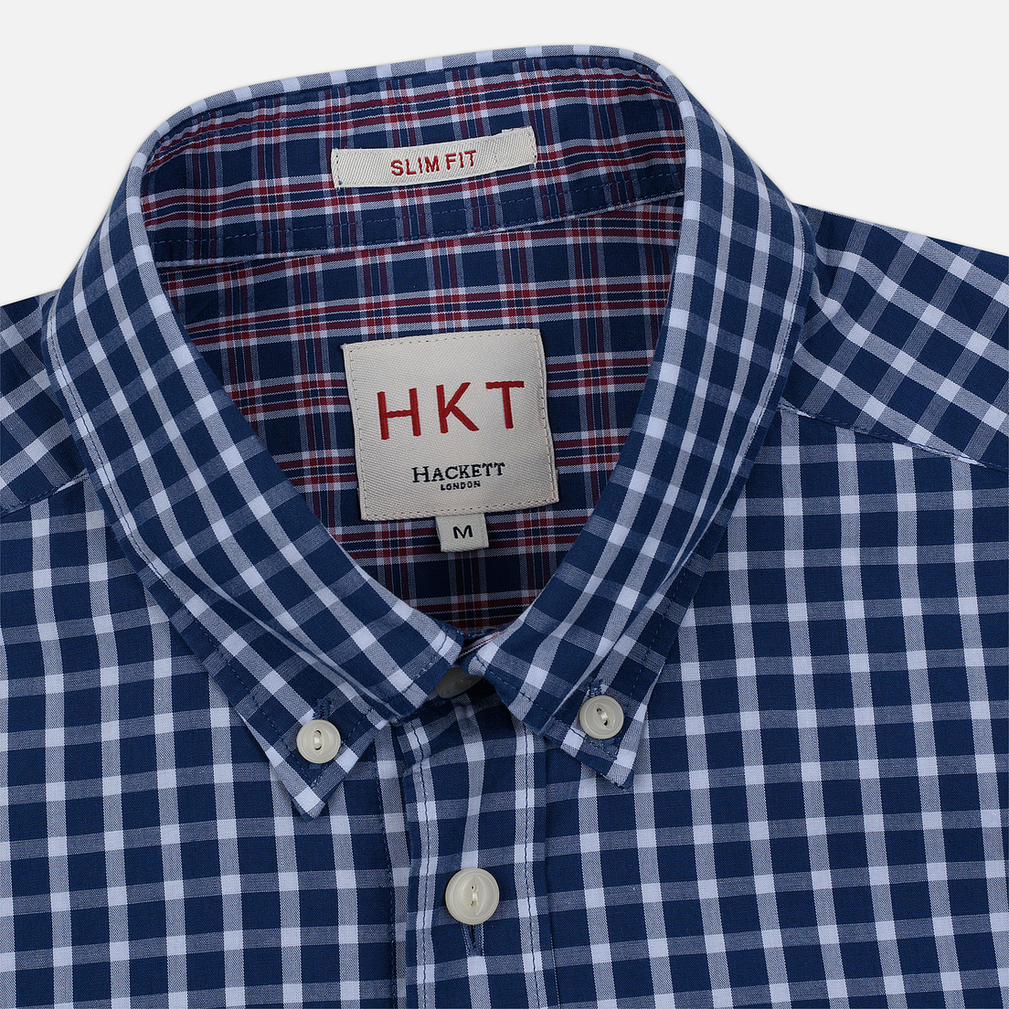 Hackett Мужская рубашка Logo HKT Delave Grid Check