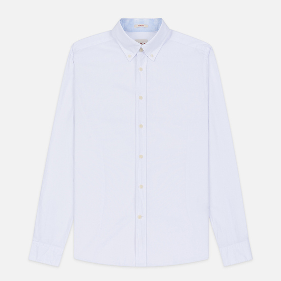 Мужская рубашка Hackett Logo HKT Washed Pinpoint White