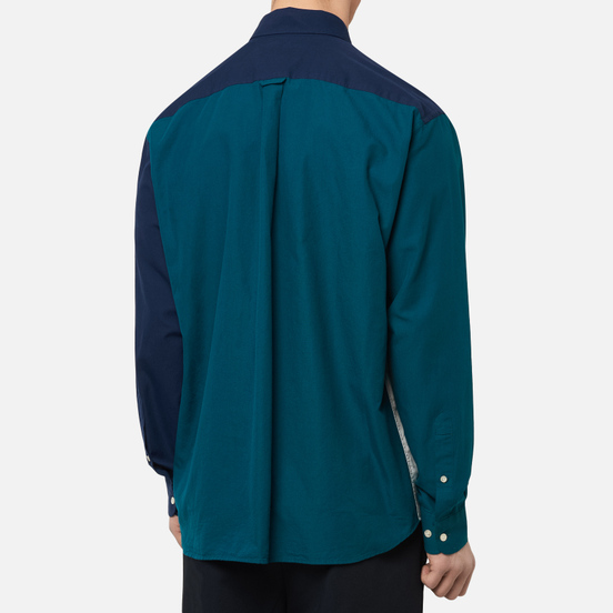 Мужская рубашка Lacoste Colourblock Cotton Navy Blue/Green/White