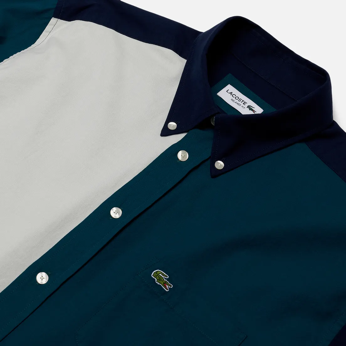 Lacoste Мужская рубашка Colourblock Cotton