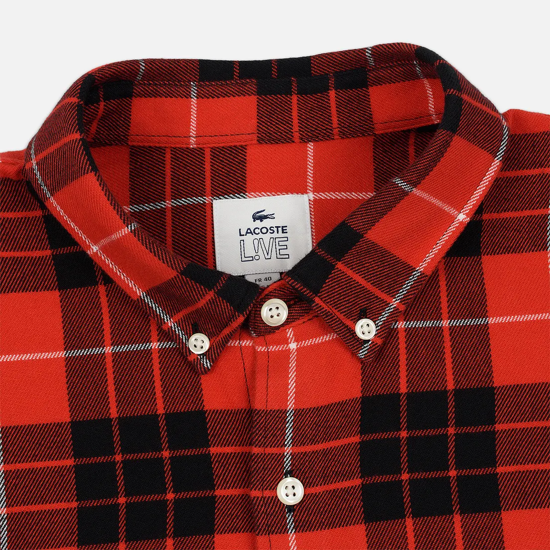 Lacoste Live Мужская рубашка Boxy Fit Check Flannel