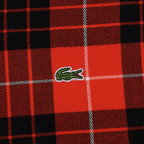 Мужская рубашка Lacoste Live Boxy Fit Check Flannel Red/White