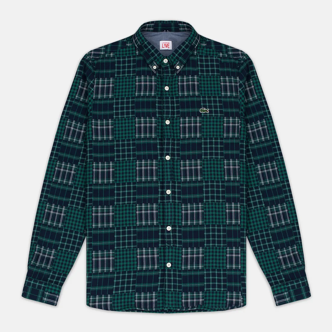 Lacoste Live Мужская рубашка Multi-Pattern Flannel Slim Fit
