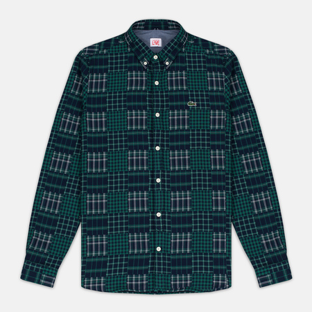 Мужская рубашка Lacoste Live Multi-Pattern Flannel Slim Fit Green/Navy