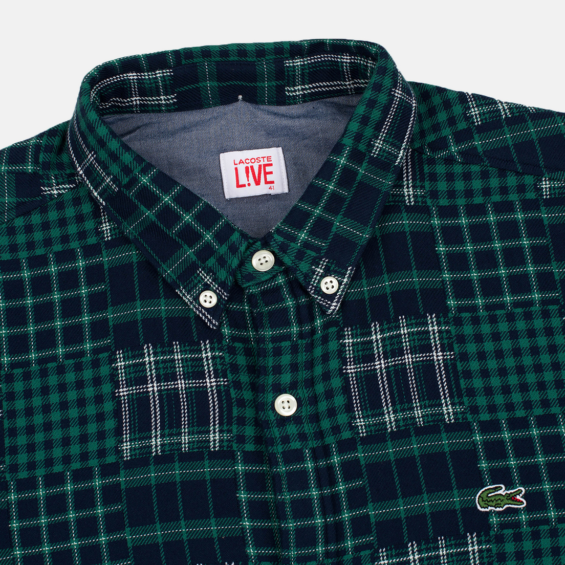 Lacoste Live Мужская рубашка Multi-Pattern Flannel Slim Fit