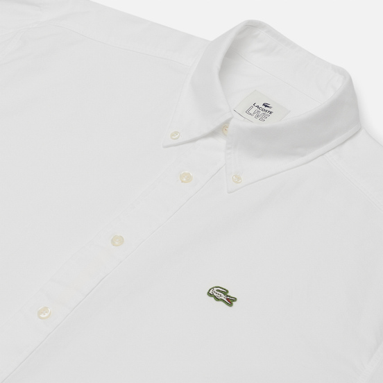 Мужская рубашка Lacoste Live Relaxed Fit Cotton White