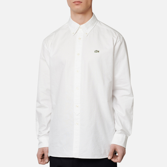 Мужская рубашка Lacoste Live Relaxed Fit Cotton White